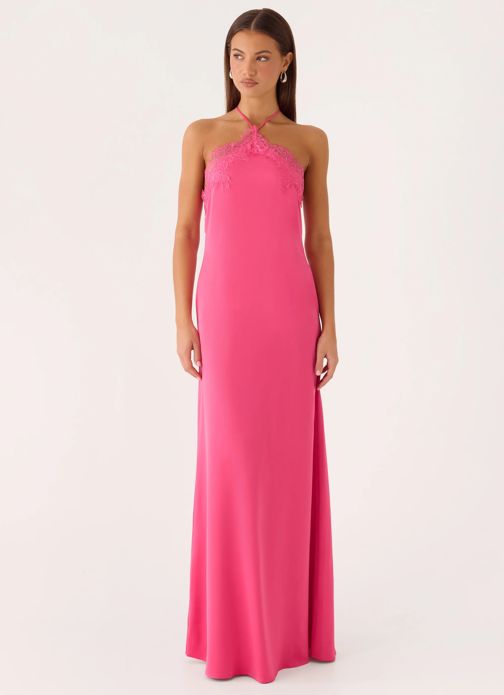 Samaria Halter Maxi Dress - Berry
