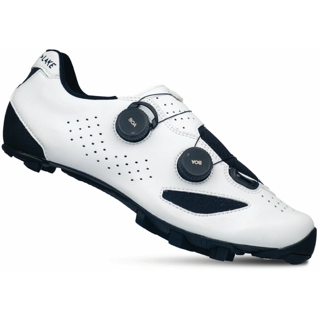 Lake MX239 Gravel Shoes Men - Wide - clarino white/black