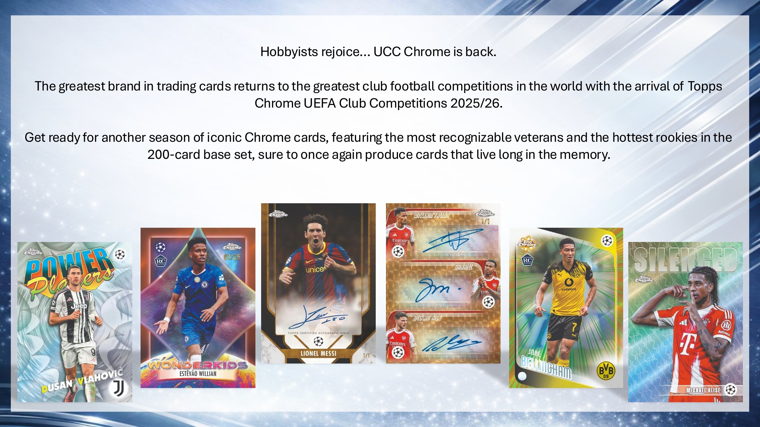 2025/26 Topps Chrome UEFA Club Competitions Football Hobby Box