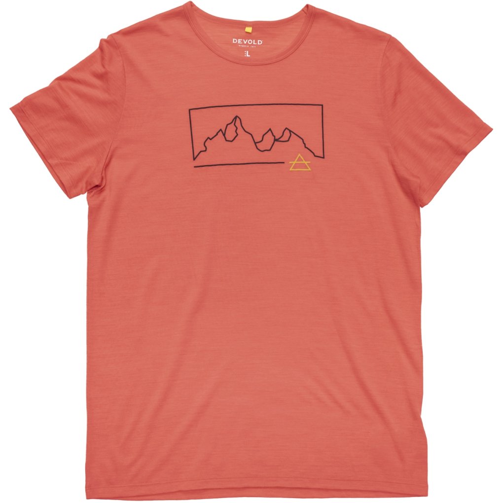 Devold Active Outline Tee Men - 195A Cayenne