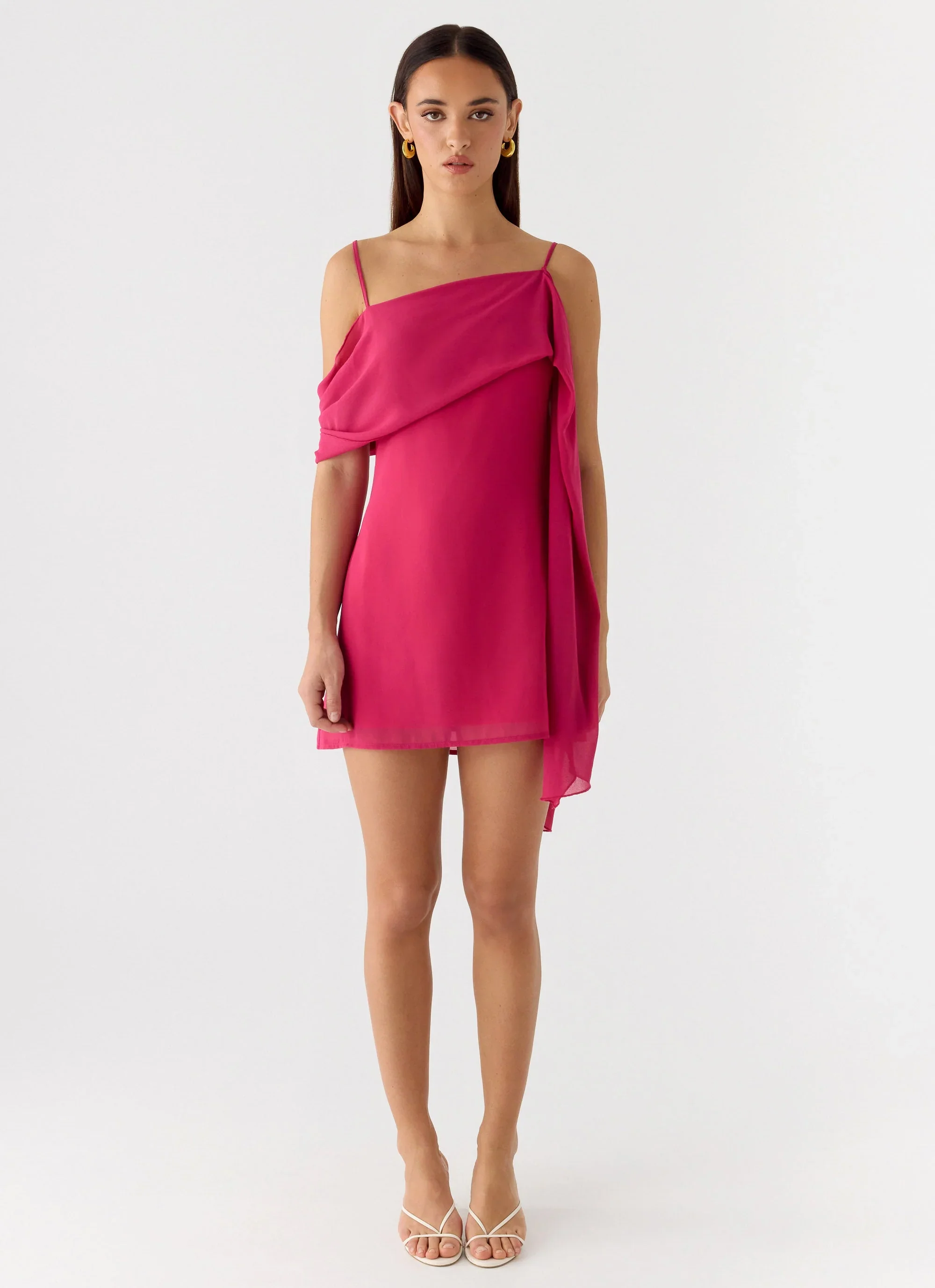 In Your Place Mini Dress - Fuchsia