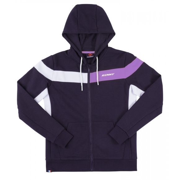 Sweat Kenny CAPUCHE ZIPPE RACING FEMME - BleuRef : KE2451