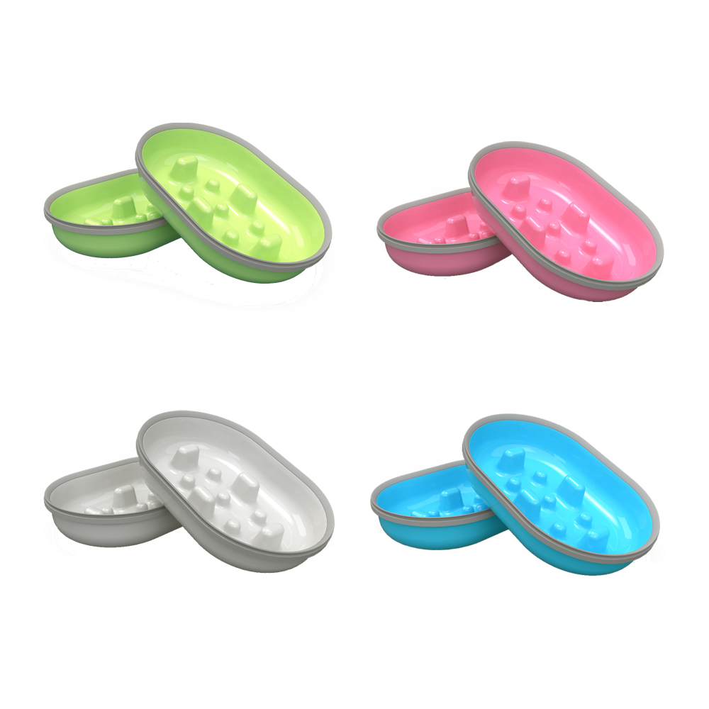 SureFeed Slow Feeder Bowl - Grey - 2 pieces