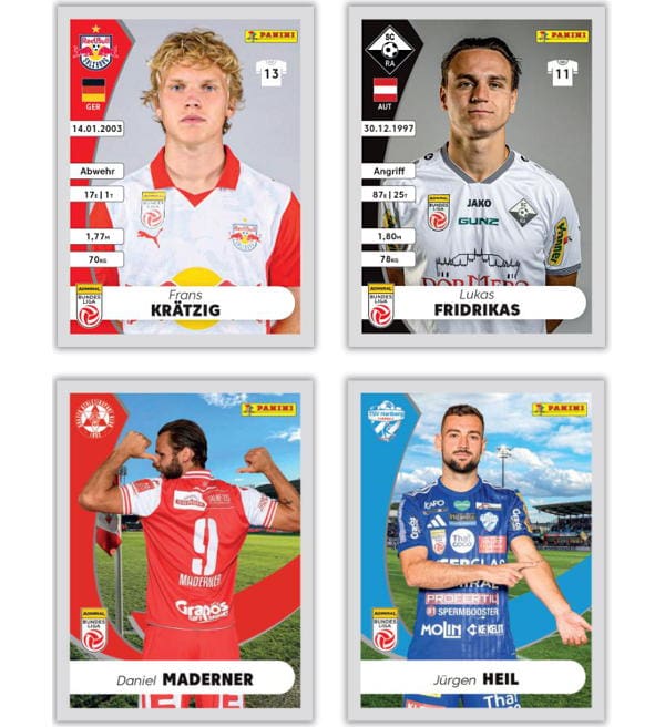 Panini Bundesliga Austria 2025-26 Stickers - Album + 2 Boxes (=100 packets)