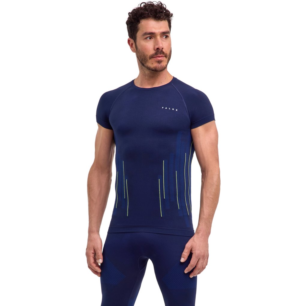 Falke Warm Trend Short Sleeve Shirt Men - space blue 6116 (39678)