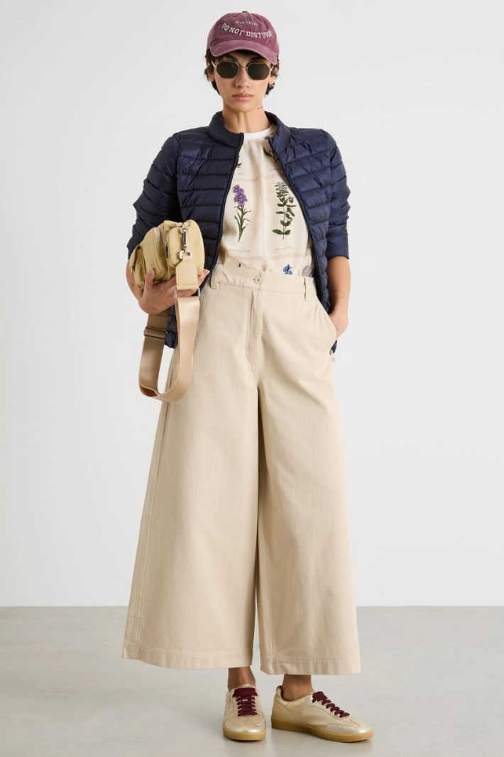 Short hooded padded jacket - BLUE