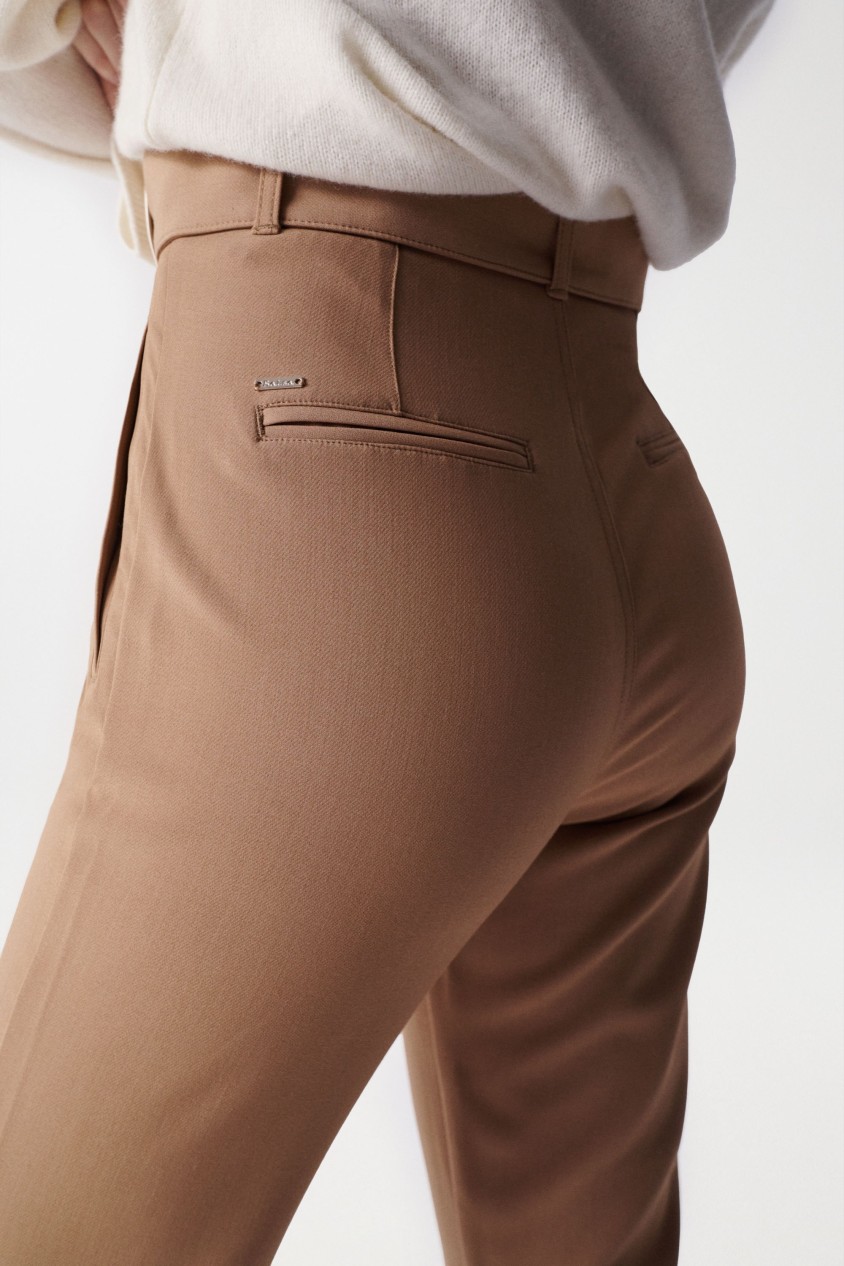 CHINO CROPPED SLIM TROUSERS