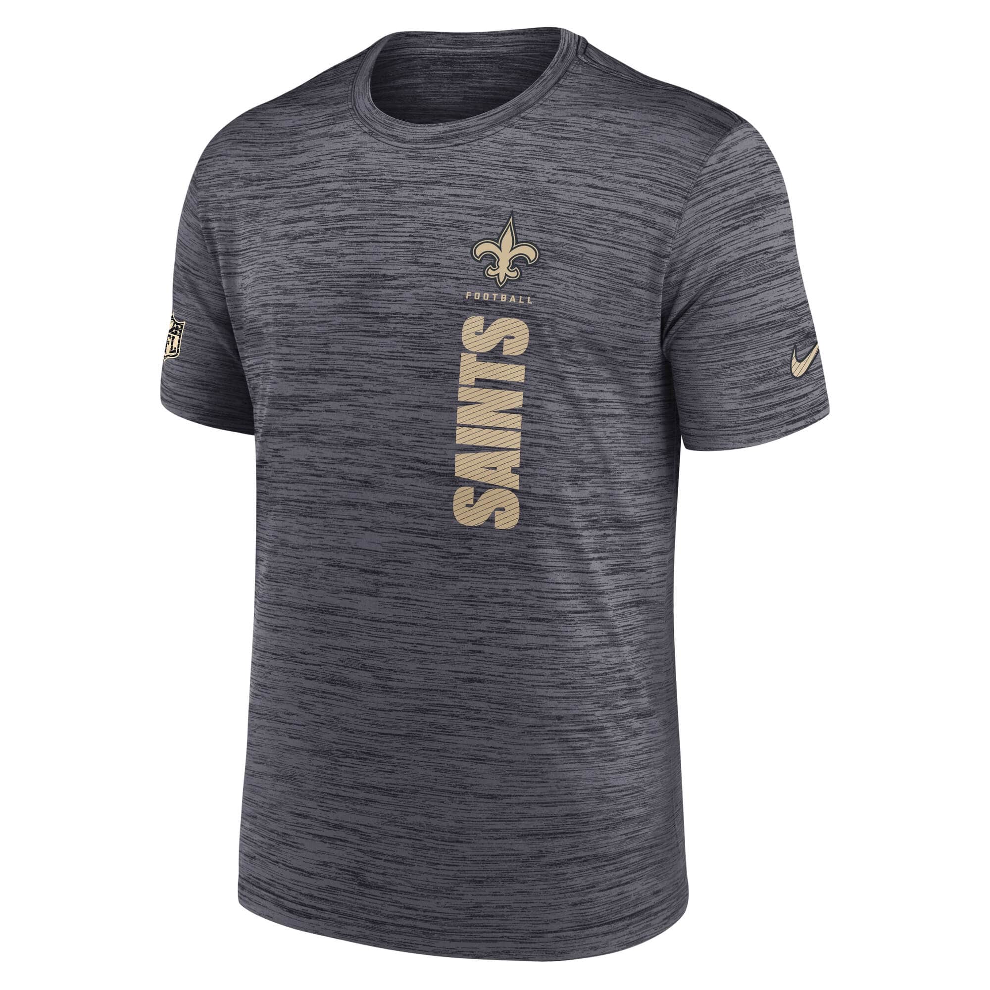 New Orleans Saints 2024 NFL Sideline Nike Velocity Performance T-Shirt Gray
