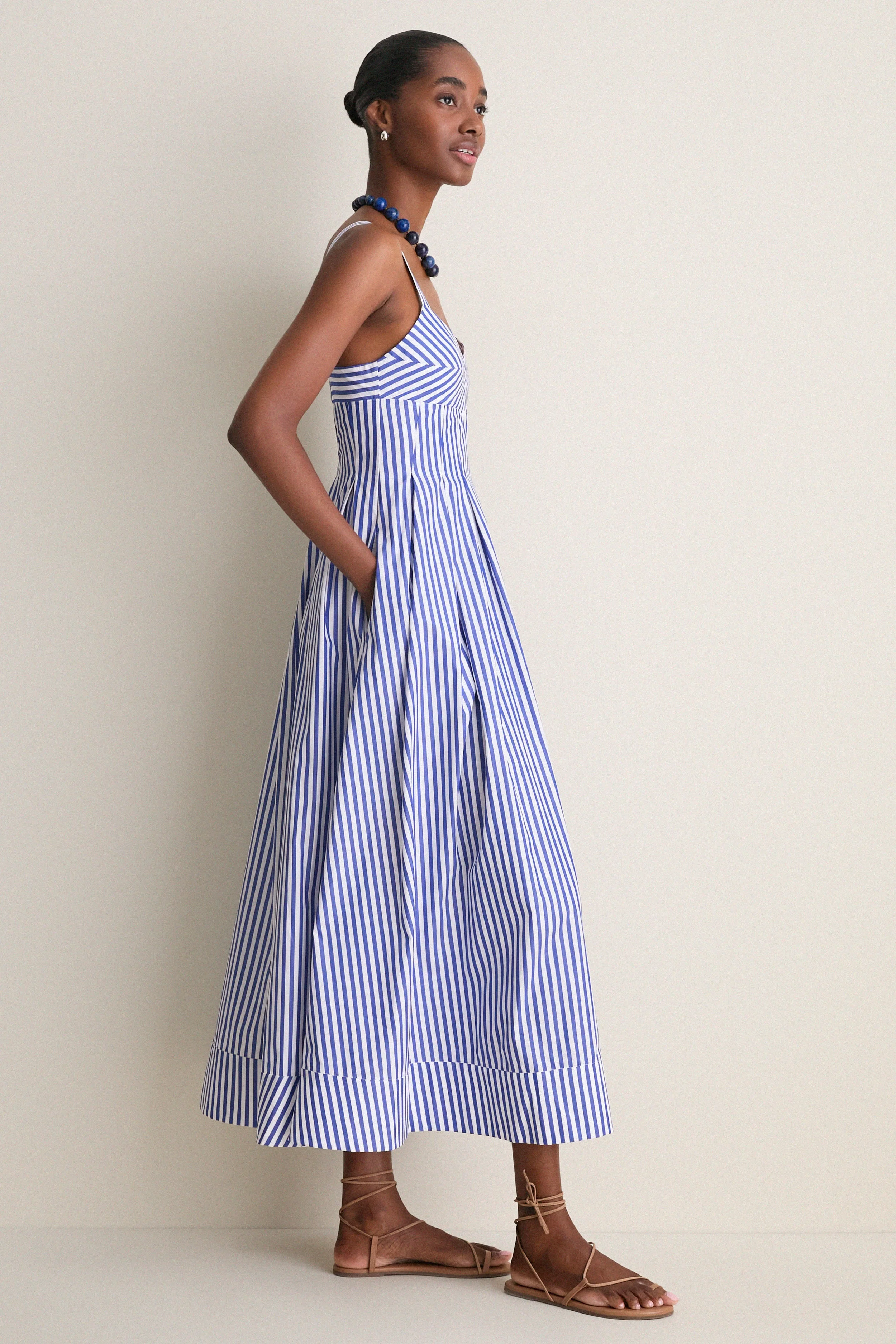 Cobalt and White Madeline Dress