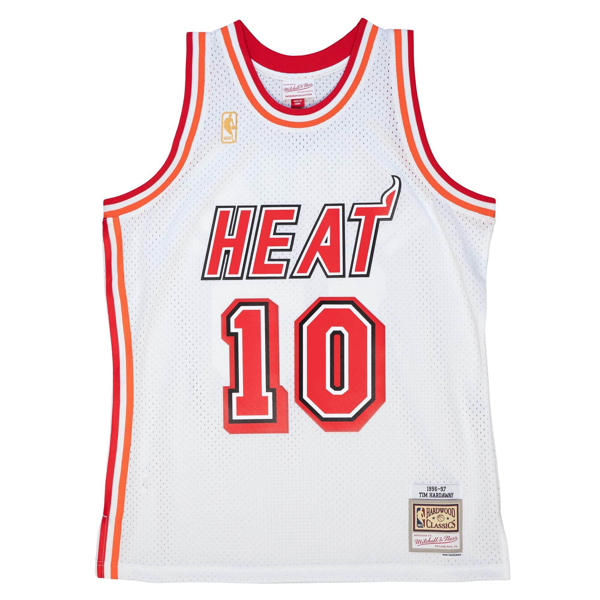 Tim Hardaway #10 Miami Heat 1996-97 Mitchell & Ness Swingman NBA Jersey White
