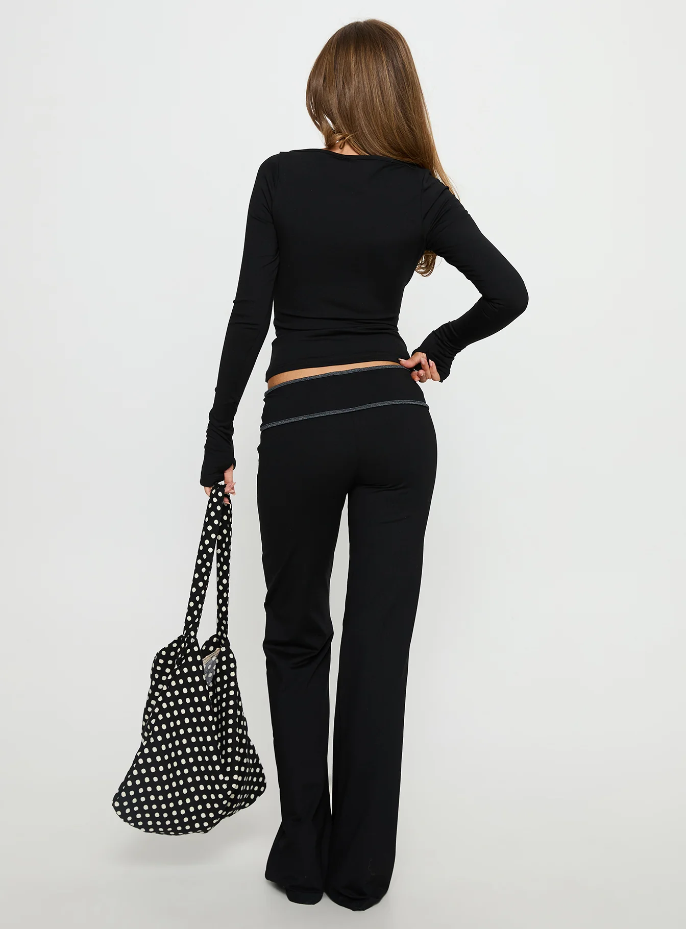 Kobee Jersey Flare Pants Black / Grey