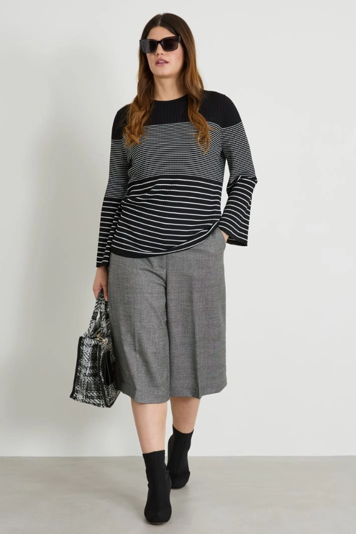 Wool flannel Bermuda - GREY