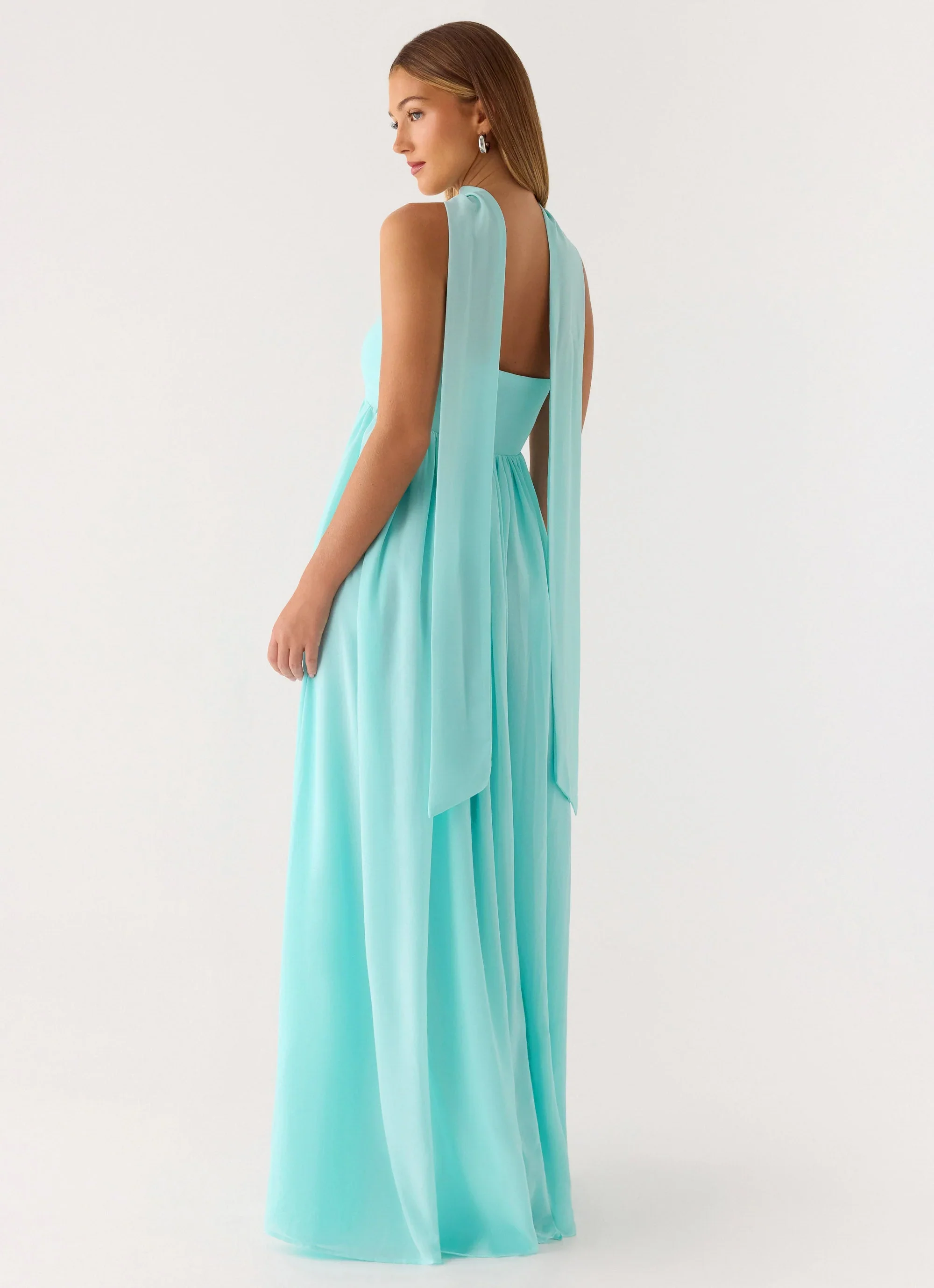 Celestino Scarf Maxi Dress - Aqua