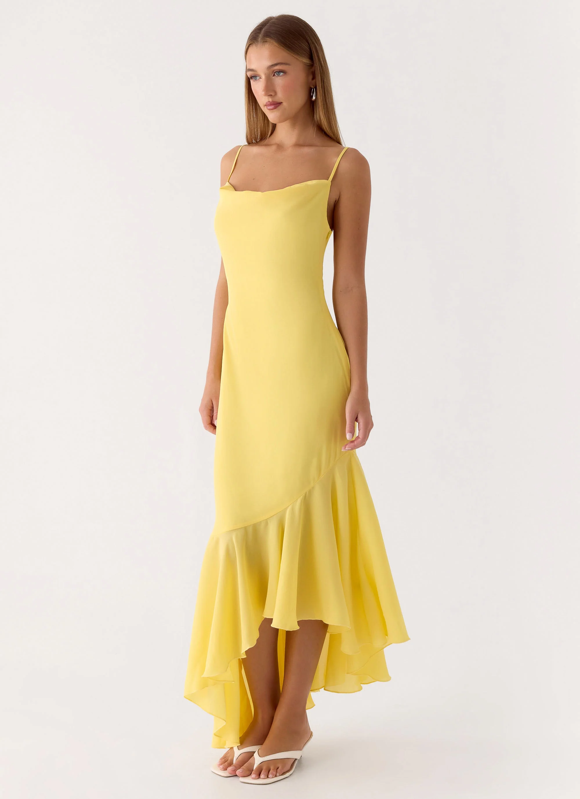 Talindra Midi Dress - Bright Lemon