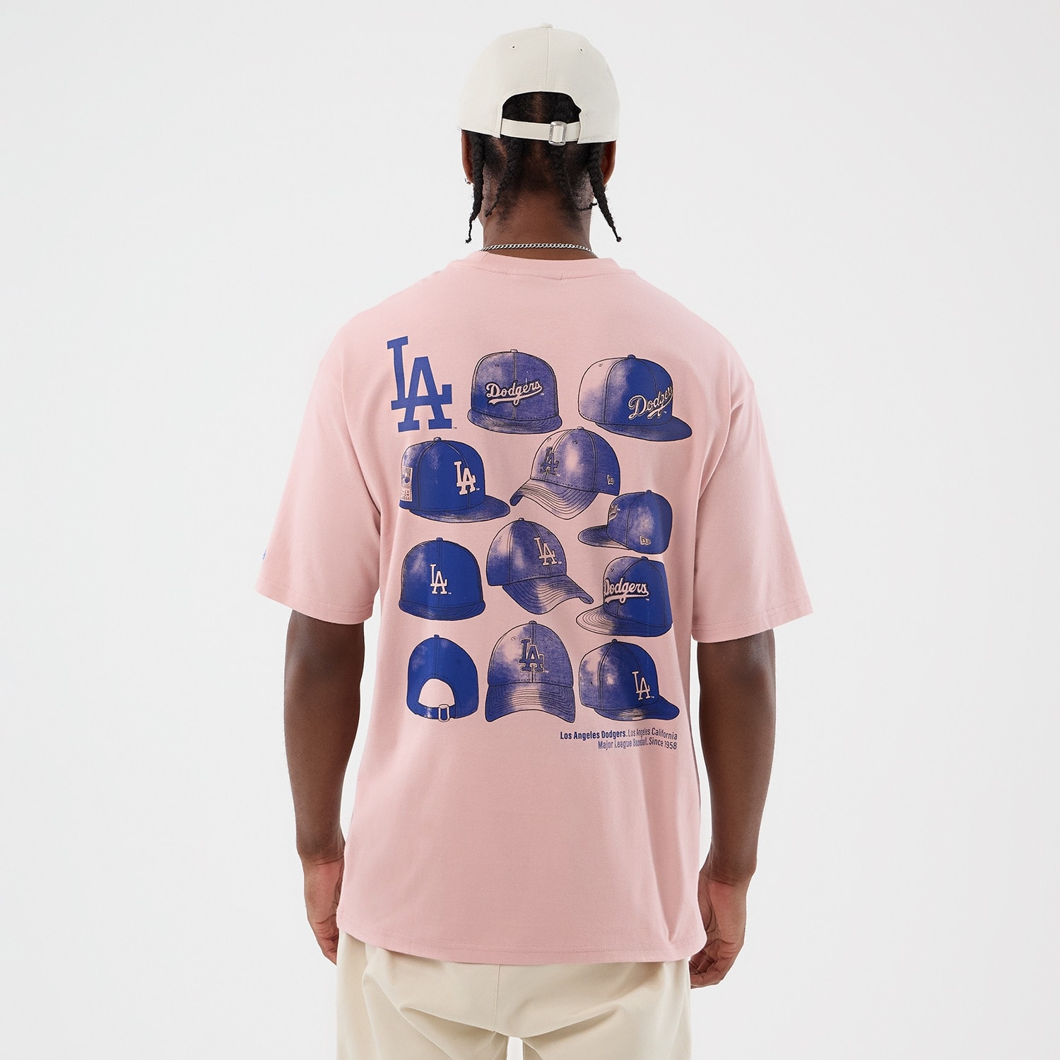Los Angeles Dodgers Cap Graphic MLB T-Shirt Rose