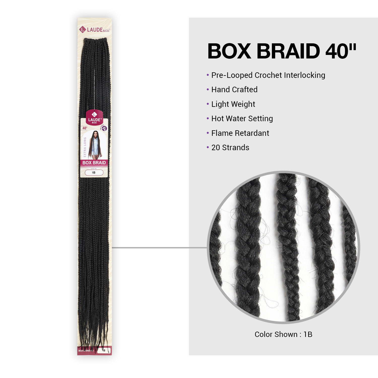 Laude Crochet Braids Pre-Looped Box Braid 40