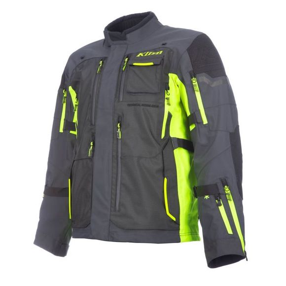 KLIM BADLANDS PRO Motorcycle Jacket - GORE-TEX® - Gray / YellowRef: KLI0480