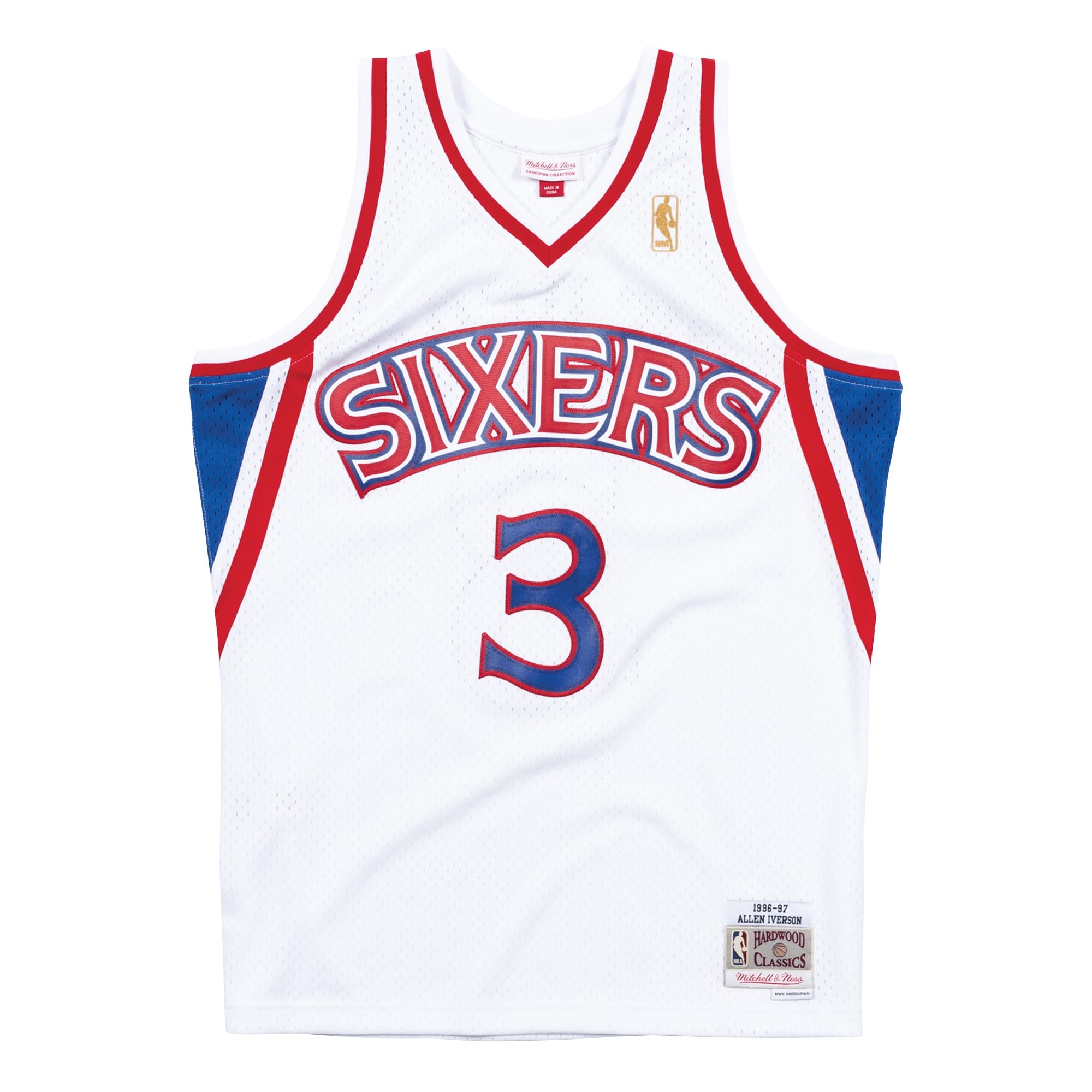 Allen Iverson #3 Philadelphia 76ers 1996-97 Swingman NBA Jersey White