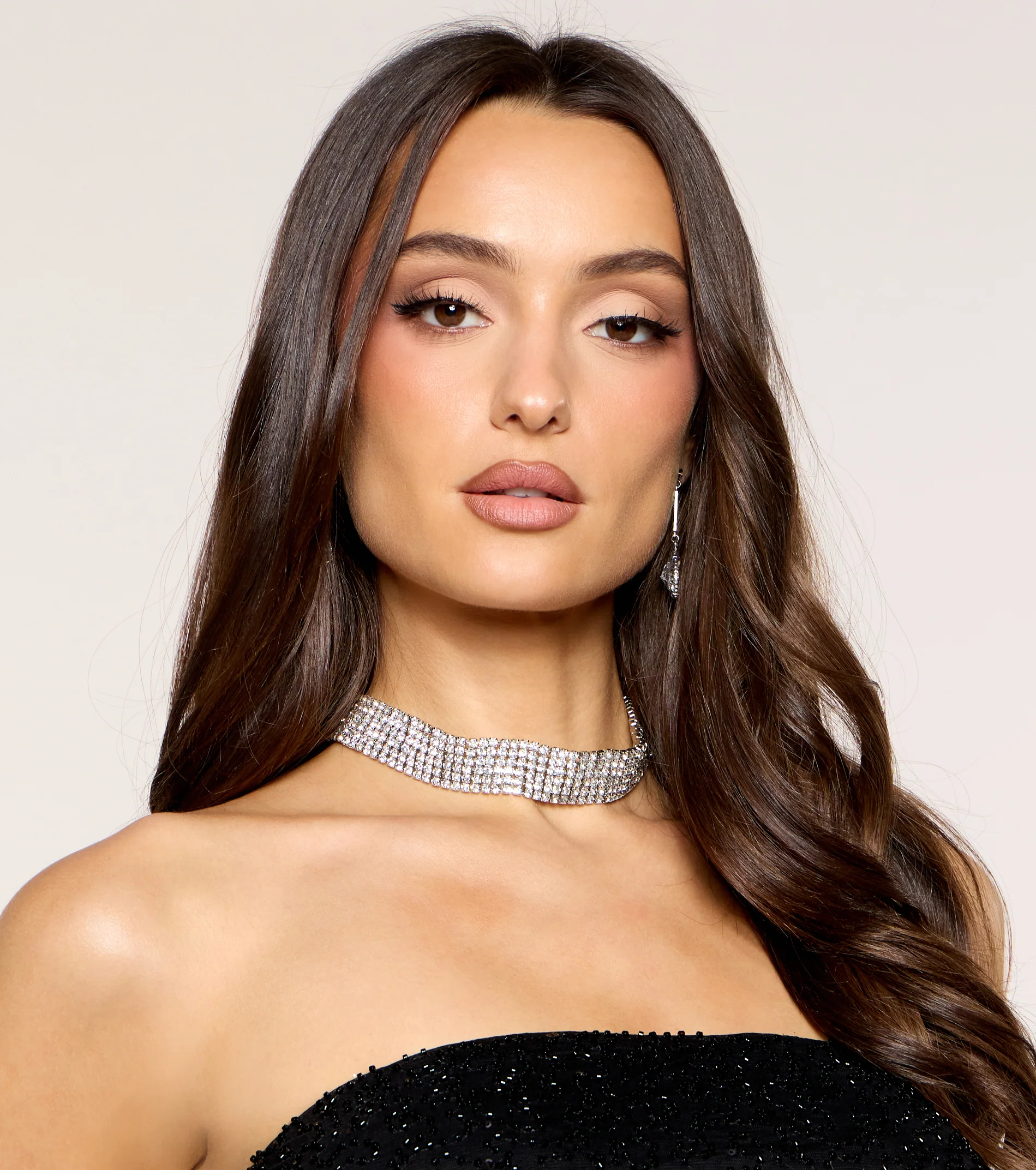 Front Row Sparkle Rhinestone Choker