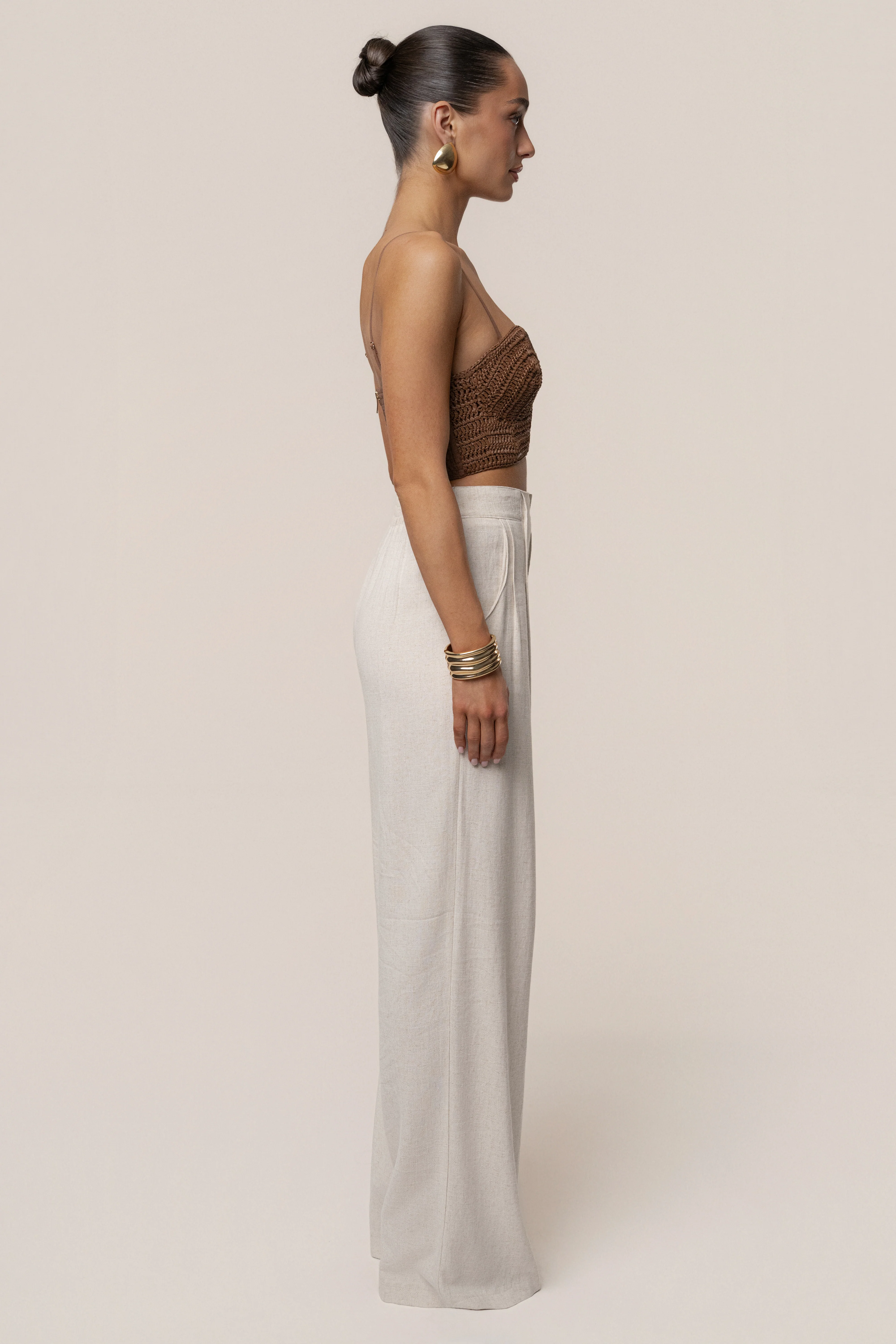 Brown Sail Away Texture Bustier