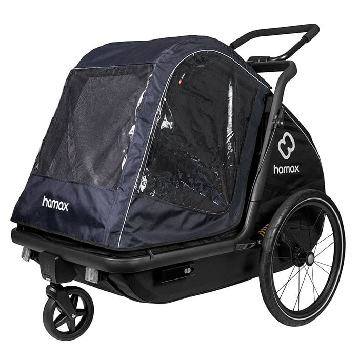 Hamax Rain Cover Pluto L - Navy Blue/Black