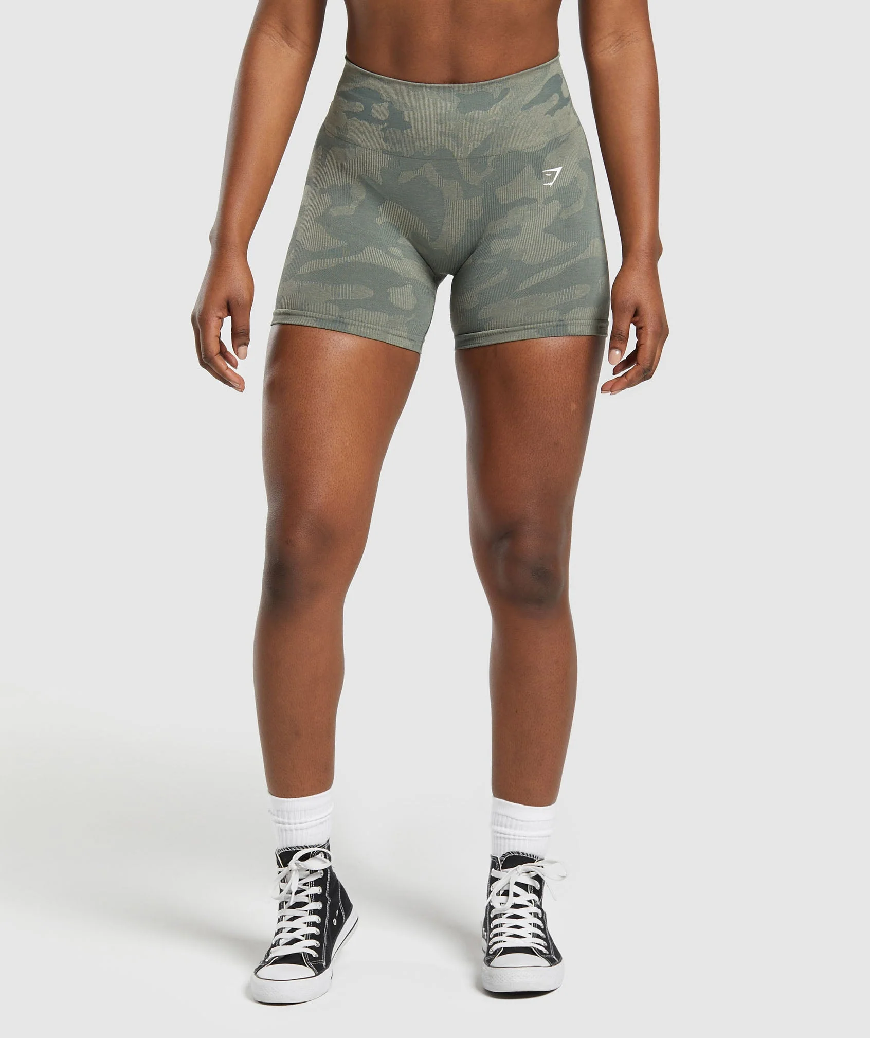 Adapt Camo Seamless Shorts Unit Green/Chalk Green