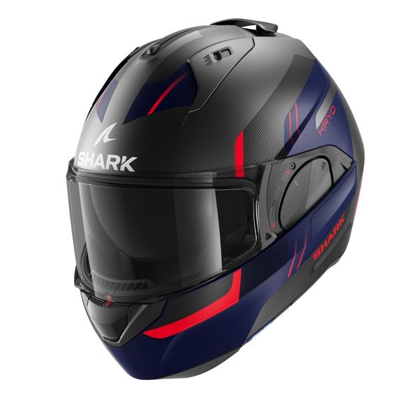 Casque modulable Shark EVO ES KRYD - Gris / BleuRef : SH1686-C65300