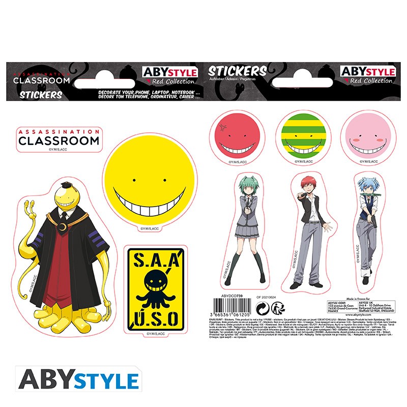 ASSASSINATION CLASSROOM Mini Stickers Koro (16x11cm)
