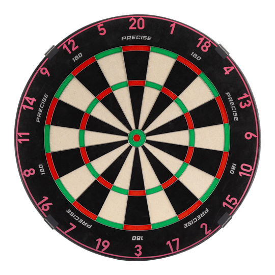 Precise 180 Endorphine Steel Dartboard with Numbered Ring - Cyber Pink