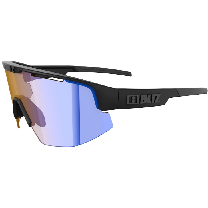 Bliz Matrix Glasses - Matt Black - Coral Blue Multi