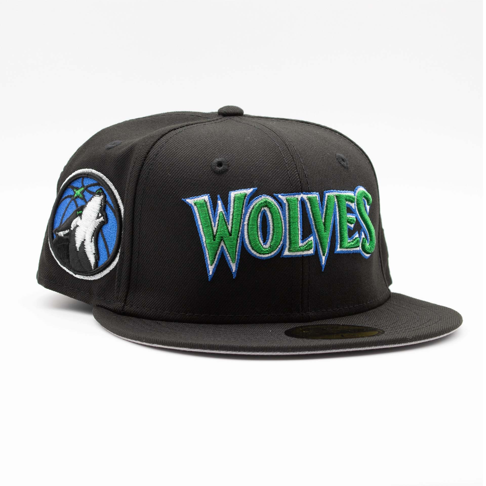 Minnesota Timberwolves WOLVES 59FIFTY Fitted NBA Cap Black