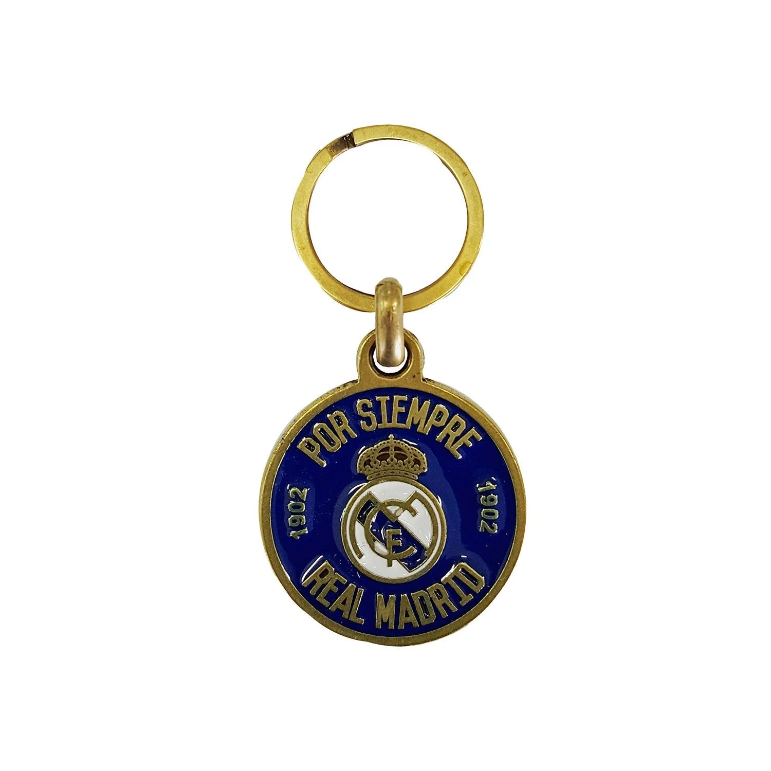 Real Madrid Blue Round Keychain