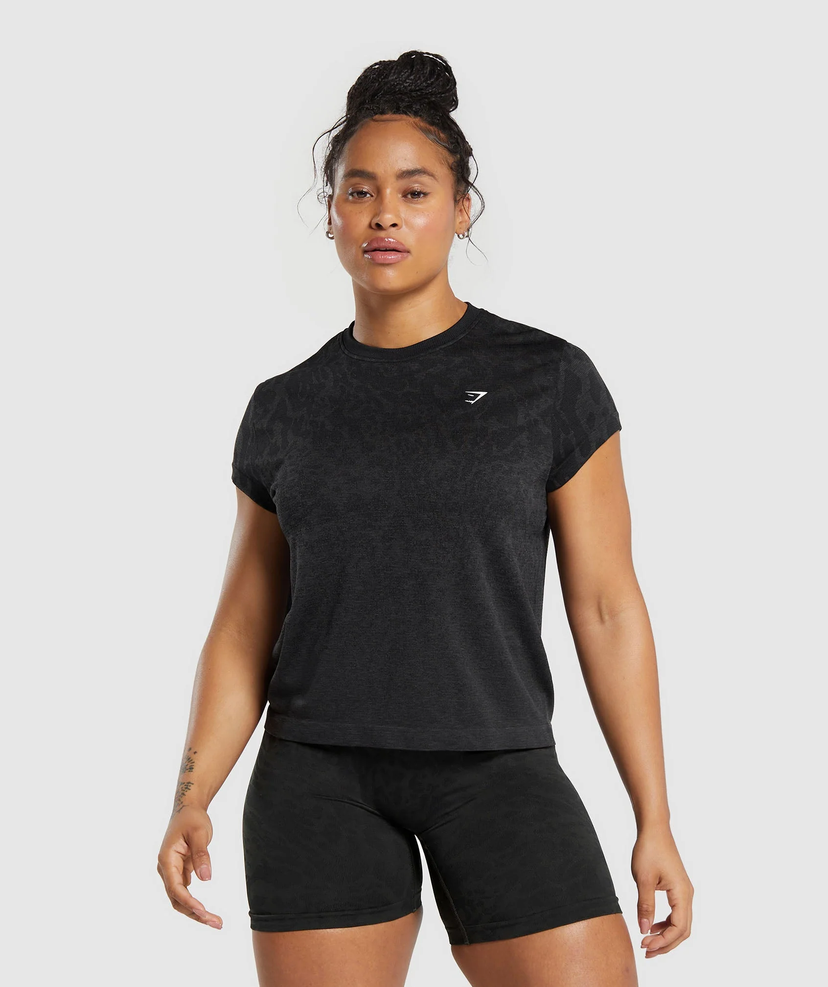 Adapt Safari Seamless  Faded T-Shirt Black/Asphalt Grey