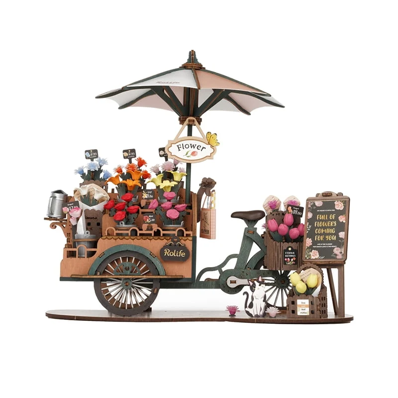 Blossom Cart 3D Wooden Puzzle Robotime TGS03