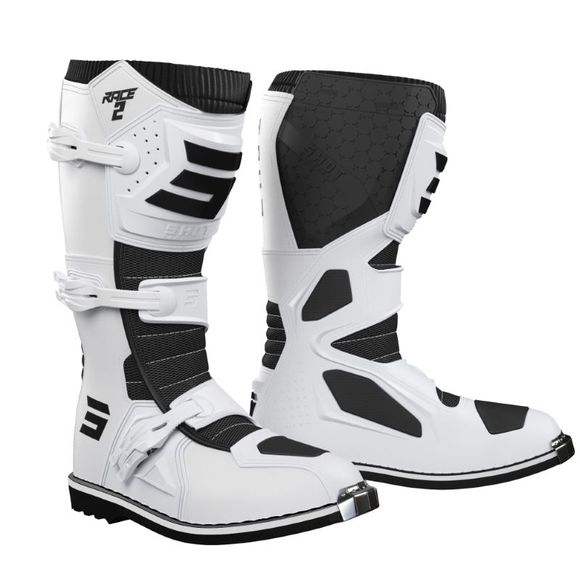 Shot RACE 2 cross boots - WHITE 2024 - White / BlackRef: SO2231
