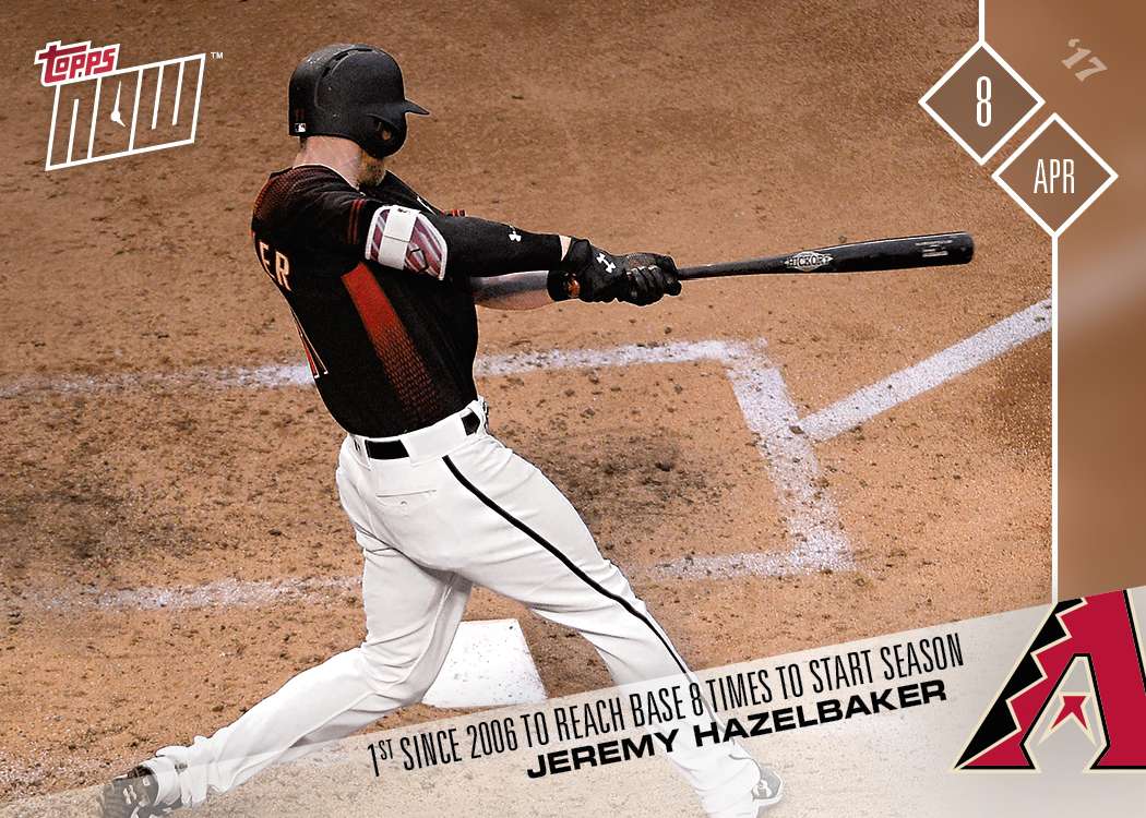 Jeremy Hazelbaker - 04/08/17 TOPPS NOW® Card 24 - Print Run: 157