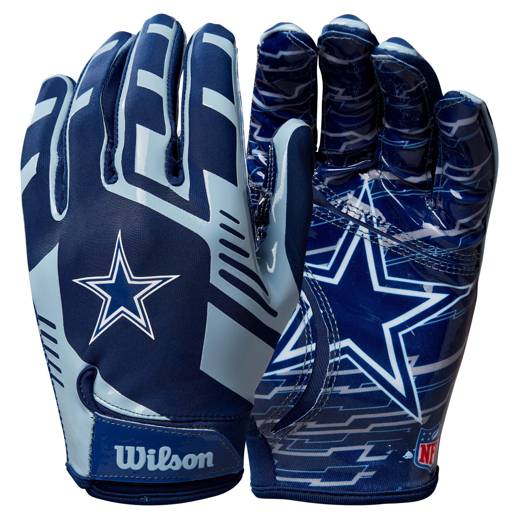 Dallas Cowboys Wilson Stretch-Fit NFL Receivers Gloves