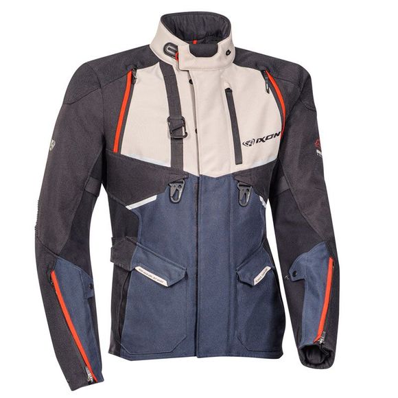 Ixon EDDAS Motorcycle Jacket - Grey / BlueRef: IX1435-C59073