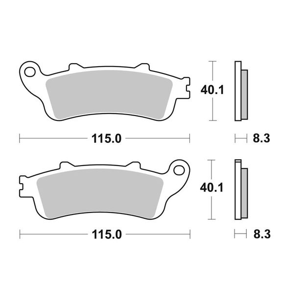 SBS 735HS Sinter Sintered Metal front brake padsRef: 735HS / 735070
