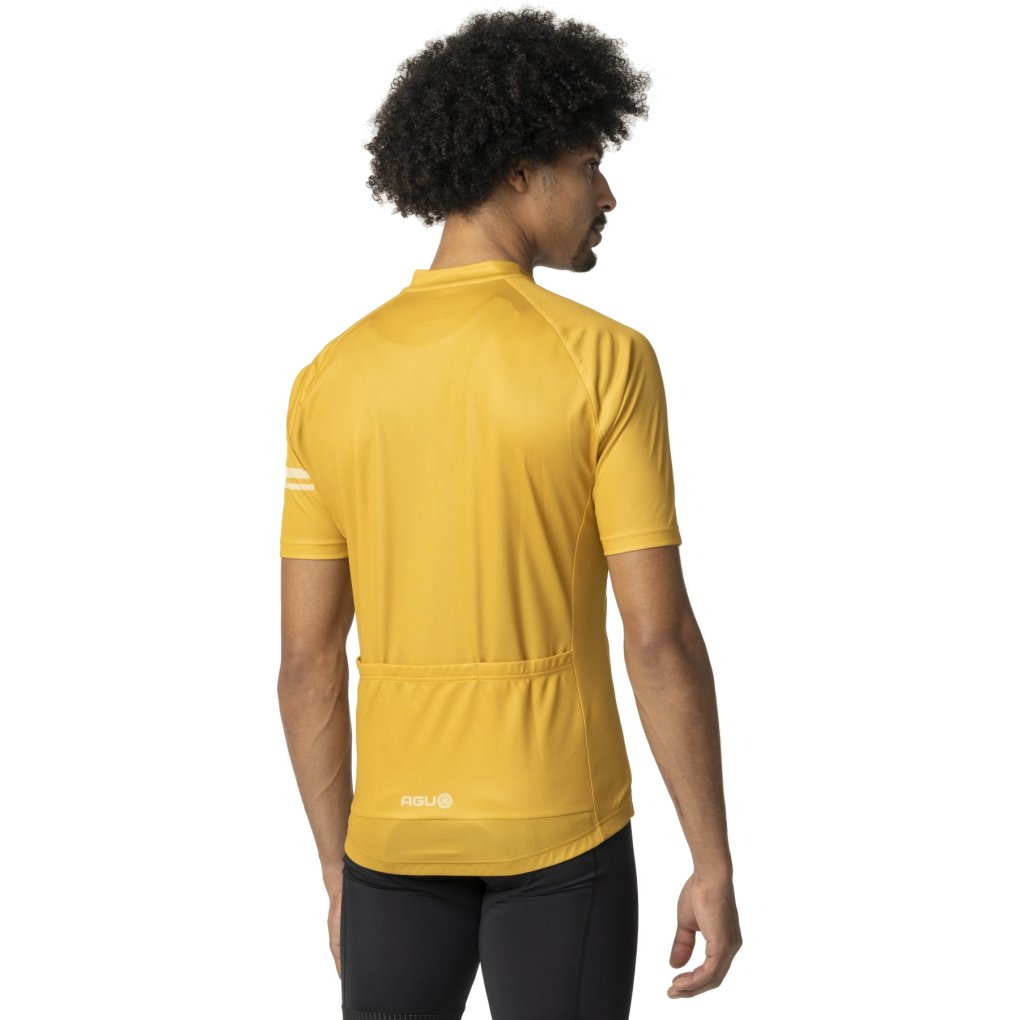 AGU Essential Diagonal Stripes Short Sleeve Jersey Men - amber haze