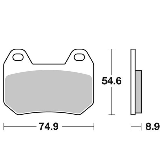 SBS 746HF Organic Rear Brake PadsRef: 746HF / 746000