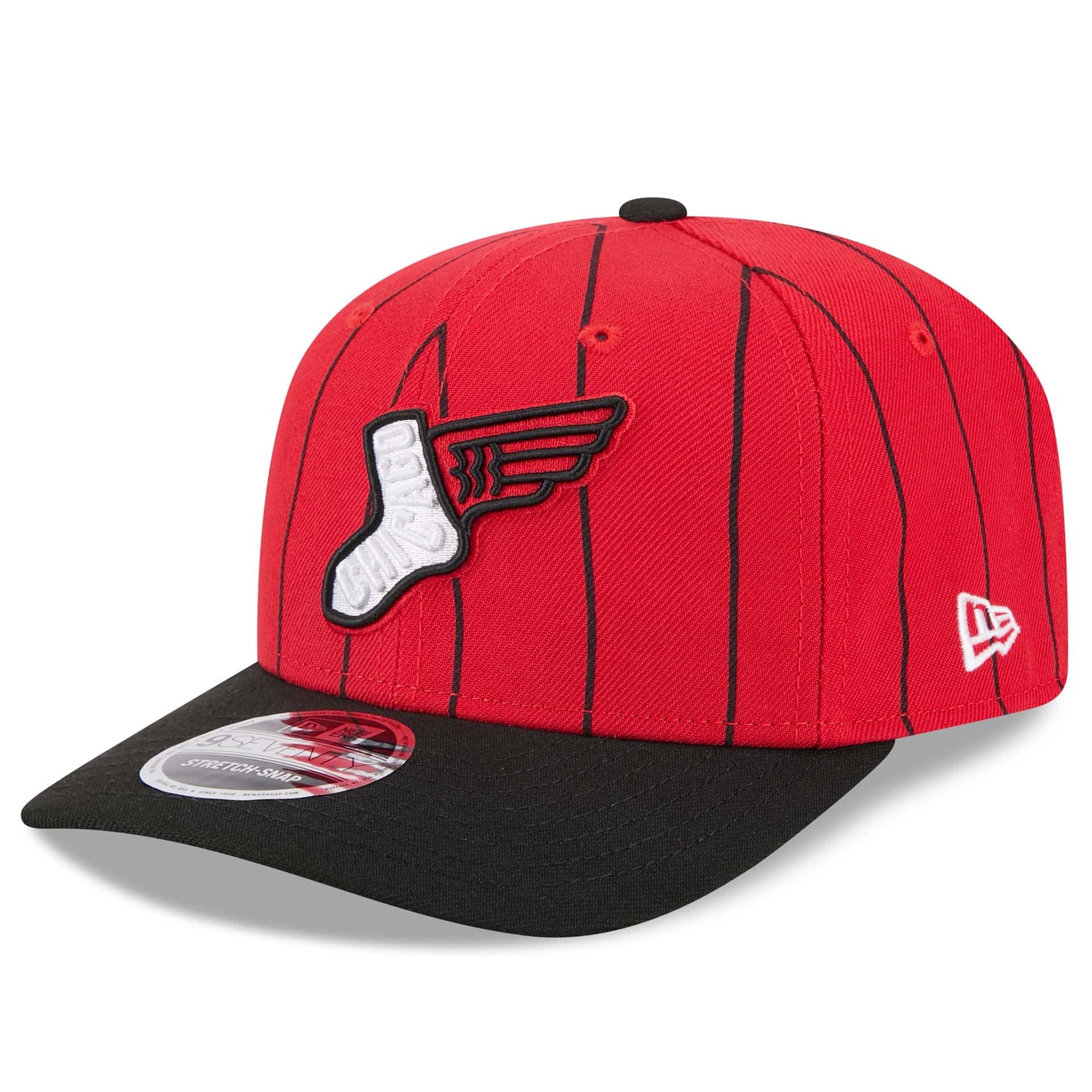 Chicago White Sox MLB City Connect Stretch-Snap 9SEVENTY Cap Red