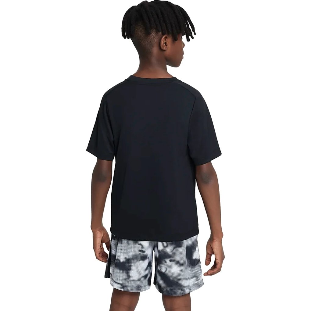 Nike Dri-FIT Multisport Graphic Shortsleeve Shirt Kids - black/white DX5386-010