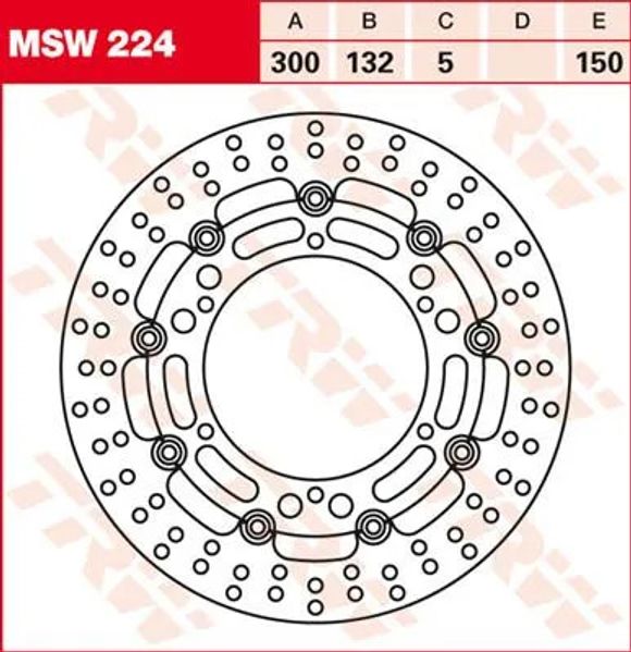 Brake disc Round Trw 17100941Ref: Trw00208A / 17100941
