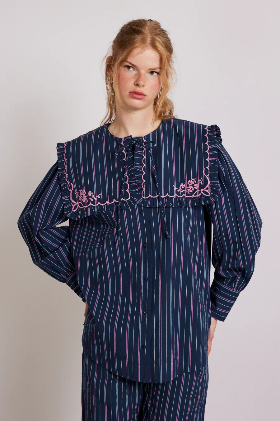 nordine blouse - navy stripe