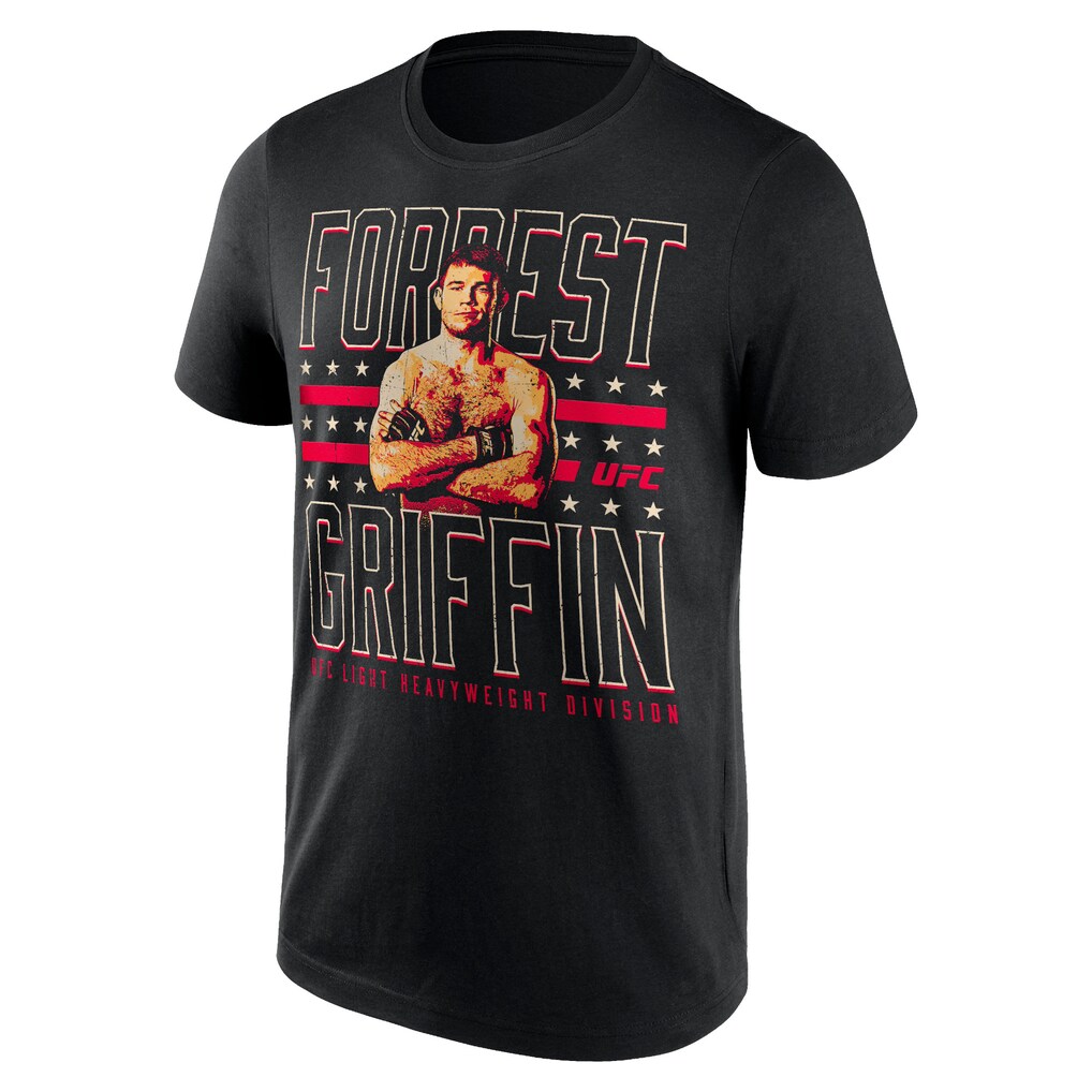 UFC Forrest Griffin Outline Name T-Shirt - Black - Mens