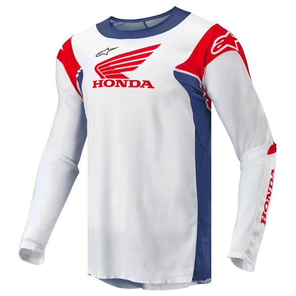 Maillot cross Alpinestars HONDA RACER ICONIC 2024 - Blanc / BleuRef : AP3148