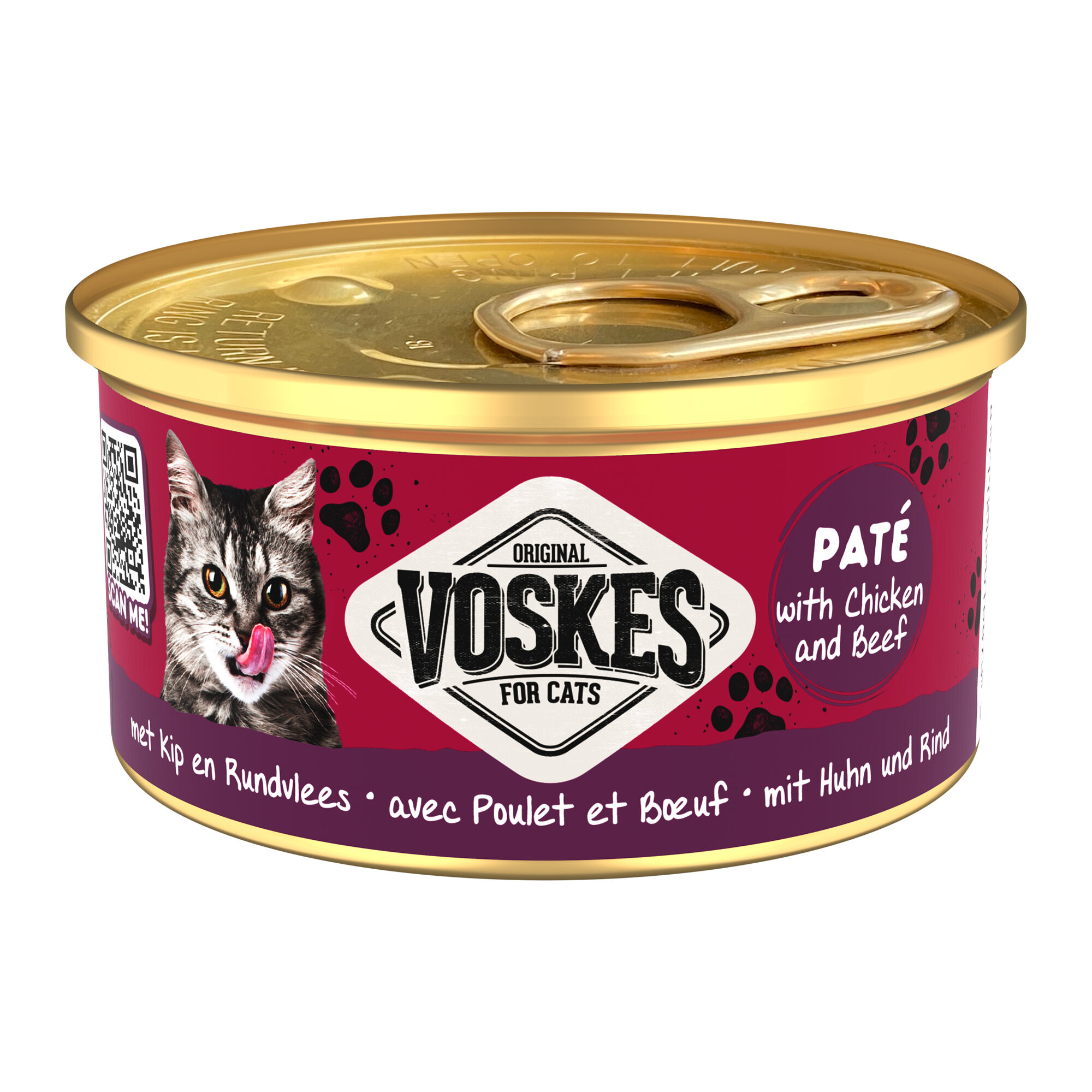 Voskes Pâté Cat Food - Chicken - 24 x 85 g