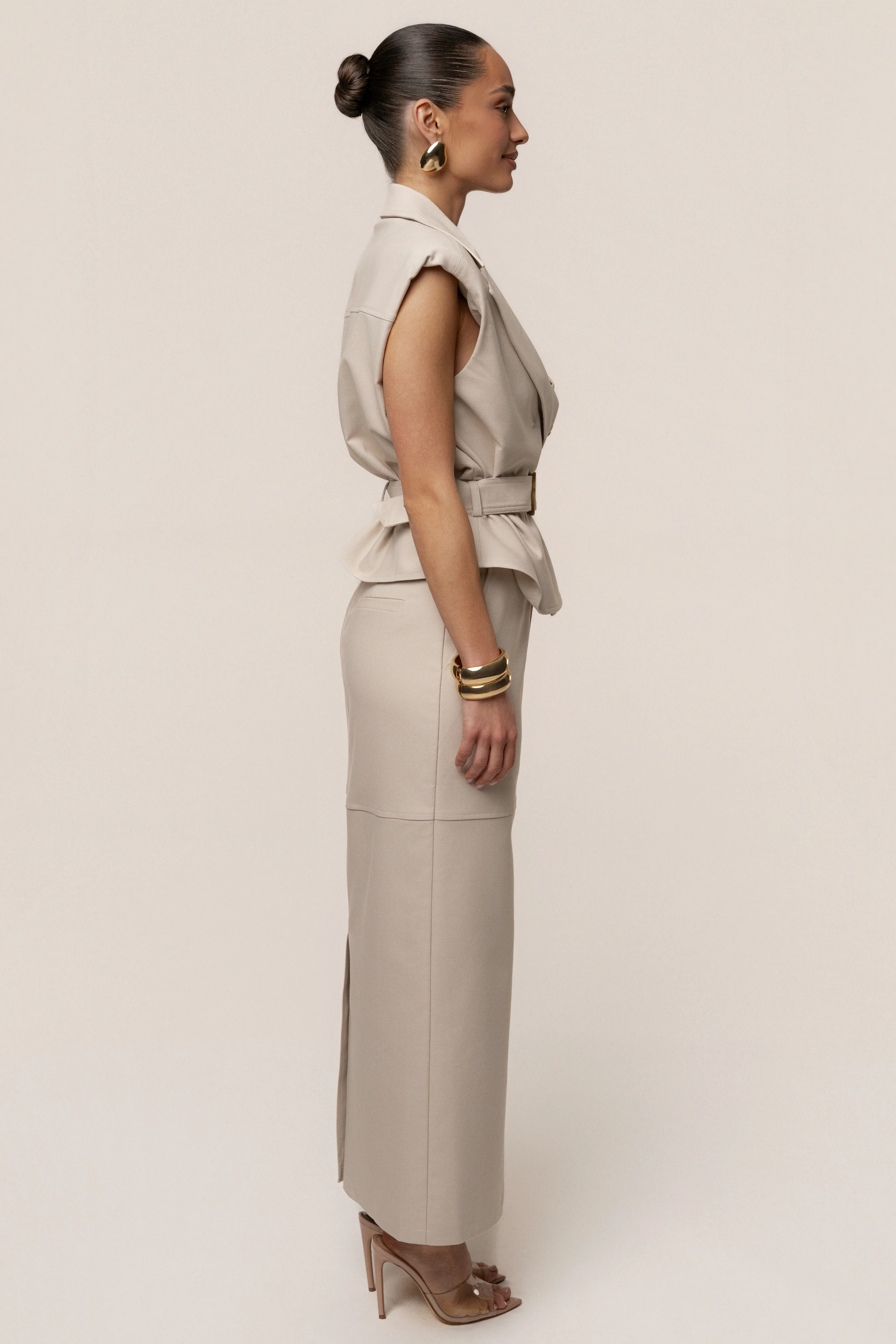 Beige In Focus Skirt
