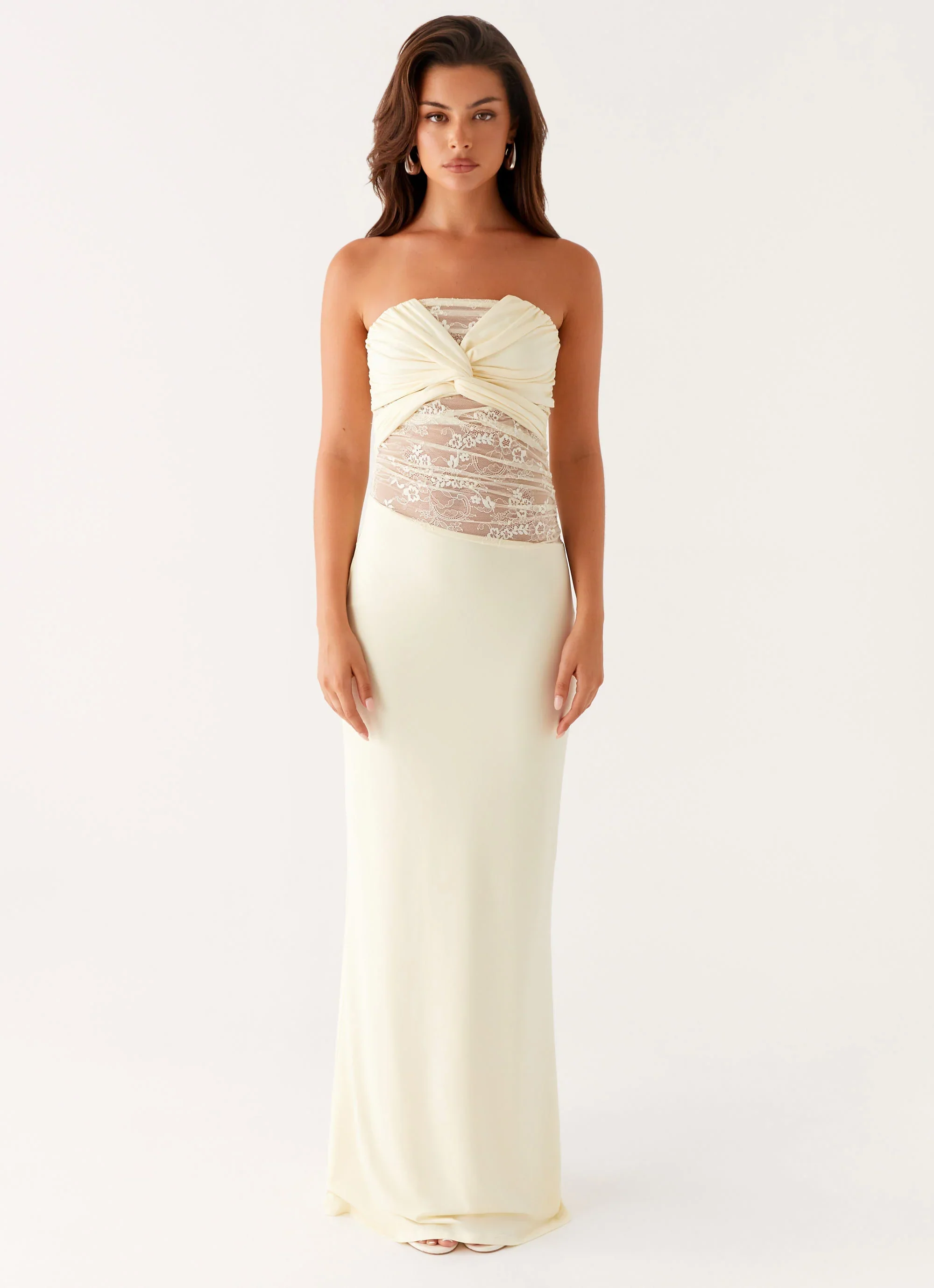 Sweet Energy Strapless Maxi Dress - Yellow